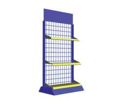 Shelving Display With Mesh Wall 